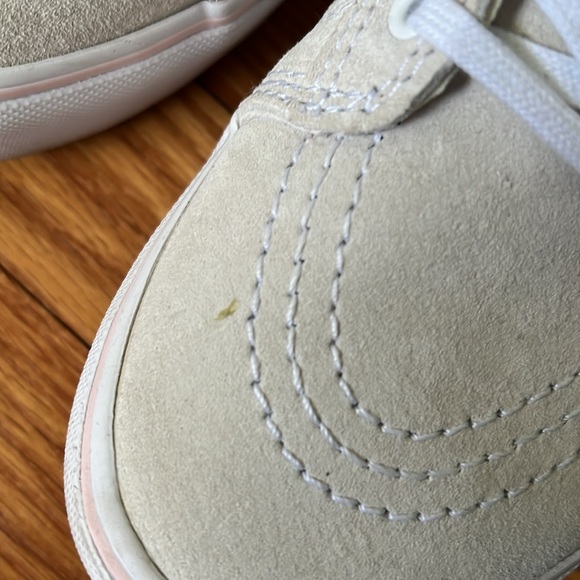 Vans sk8 hi platform sneakers in white lined in pink women size 7 EUC - Picture 8 of 11